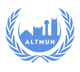 ALTMUN logo, blue on transparent